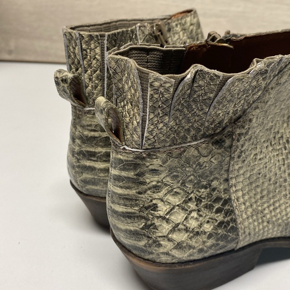 Lucky Brand Snake-Embossed Leather Ankle Boot - Picture 5 of 10